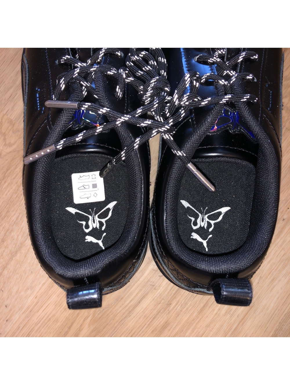 DUA LIPA PUMA x MAYZE FLUTUR BLACK PLATFORM COLLAB SNEAKERS WOMENS SIZE 10 NEW - Picture 6 of 8